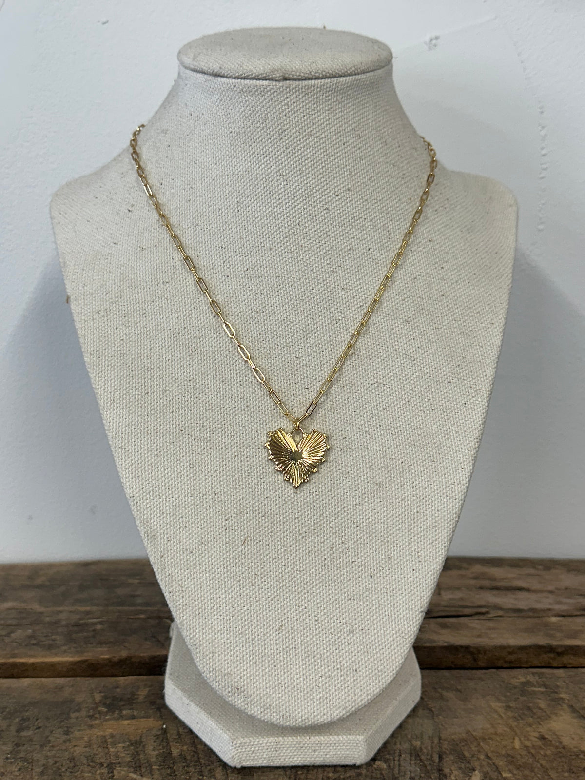 Sunburst Heart Burst Necklace