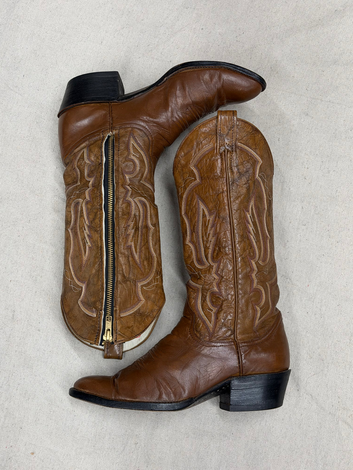 Vintage Walnut Cowboy Boots