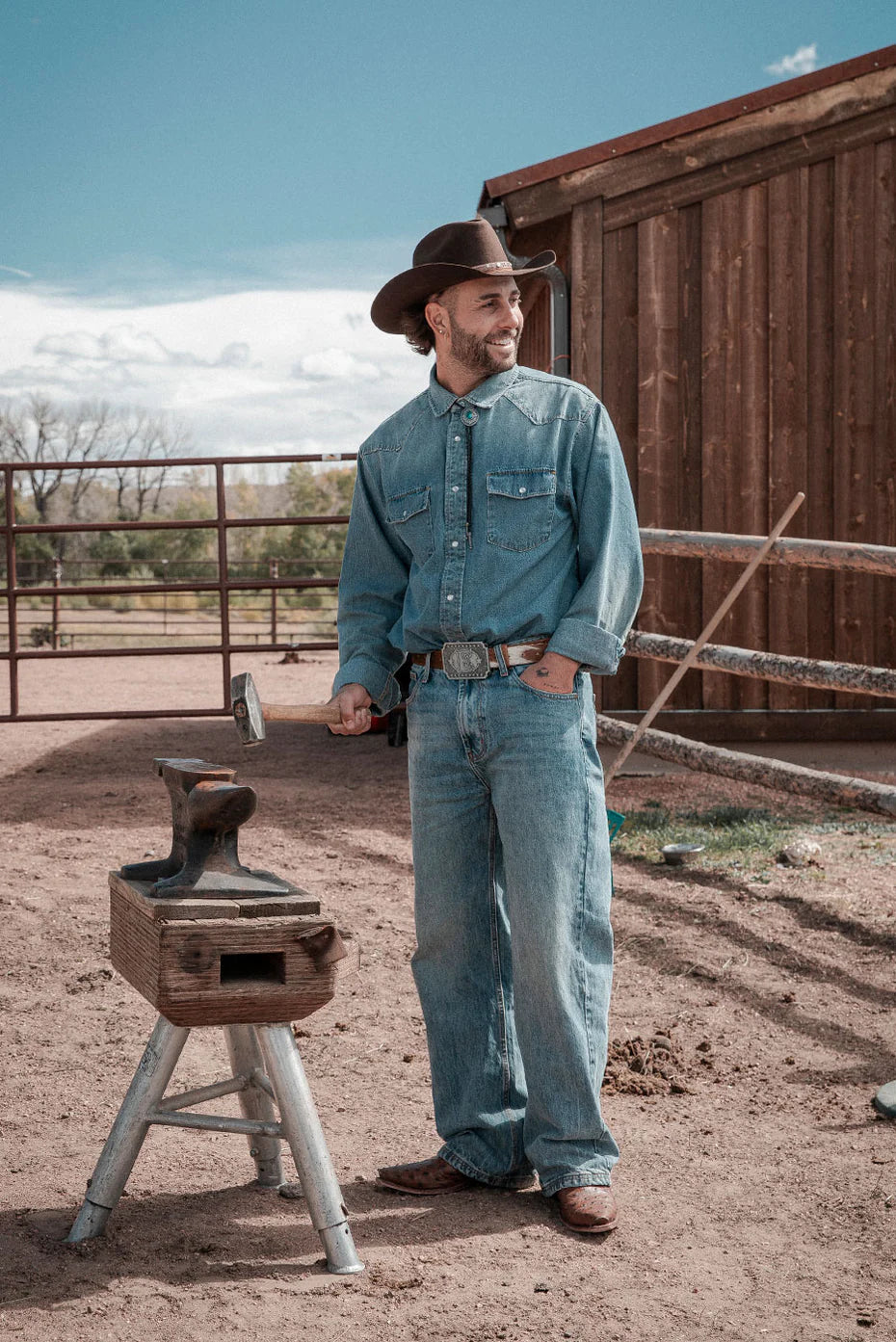 STRAIGHT LEG DENIM PANT - Vintage Indigo