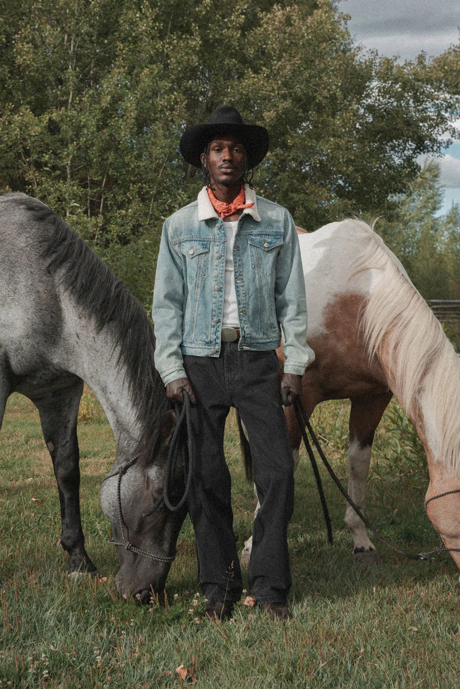 STRAIGHT LEG DENIM PANT - Washed Black