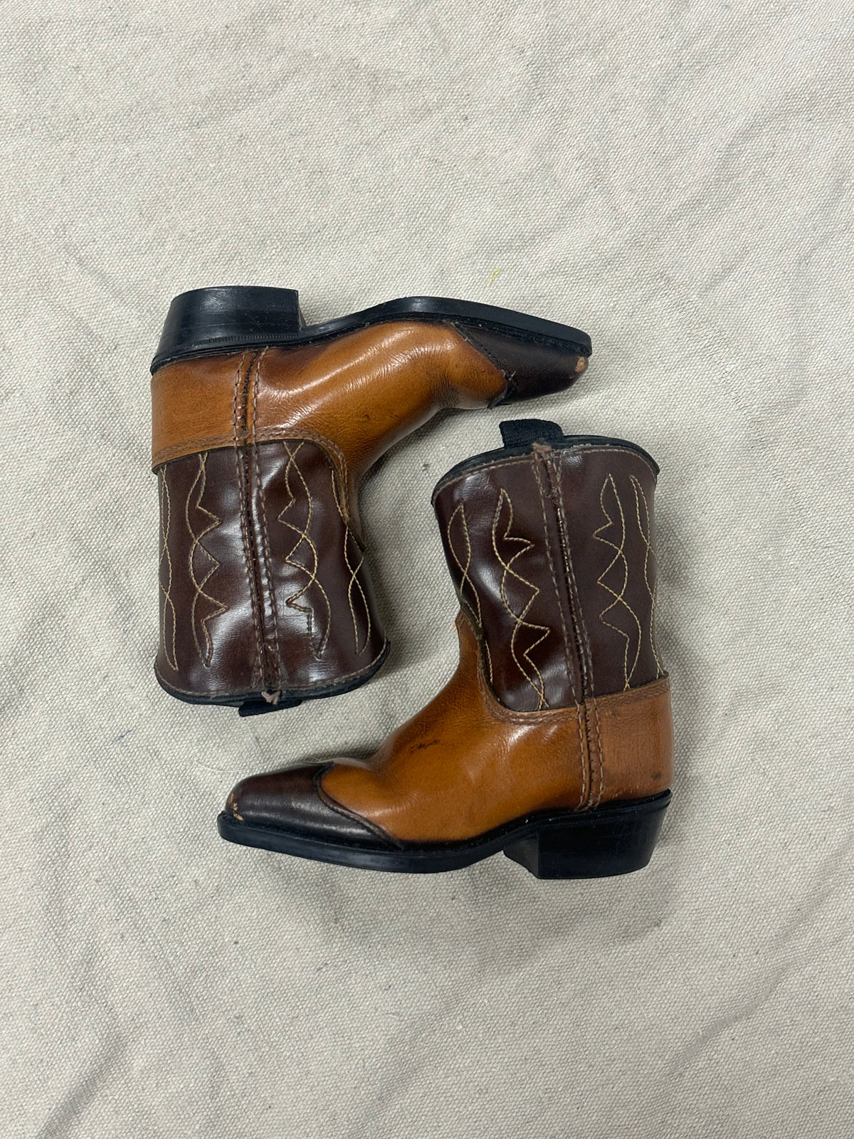 Vintage Kids Brown Cowboy Boots