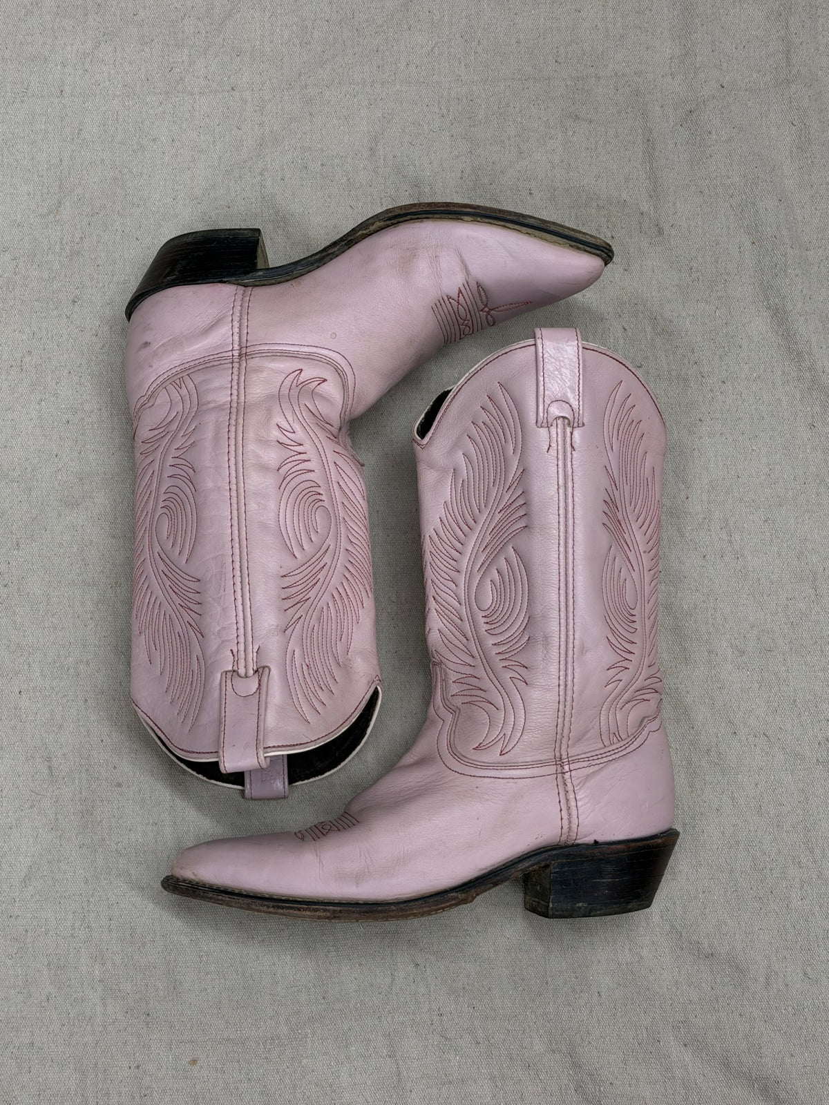 Vintage Pastel Pink Cowboy Boots