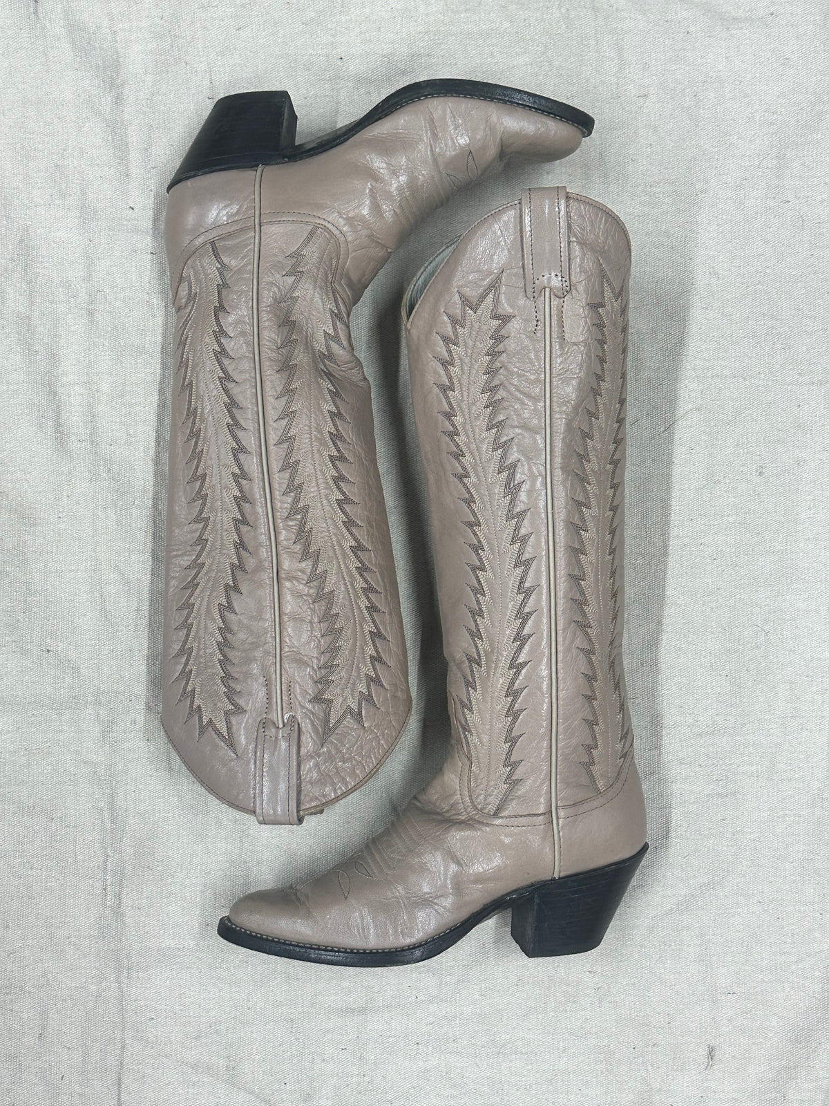Vintage Blush Pink Cowboy Boots