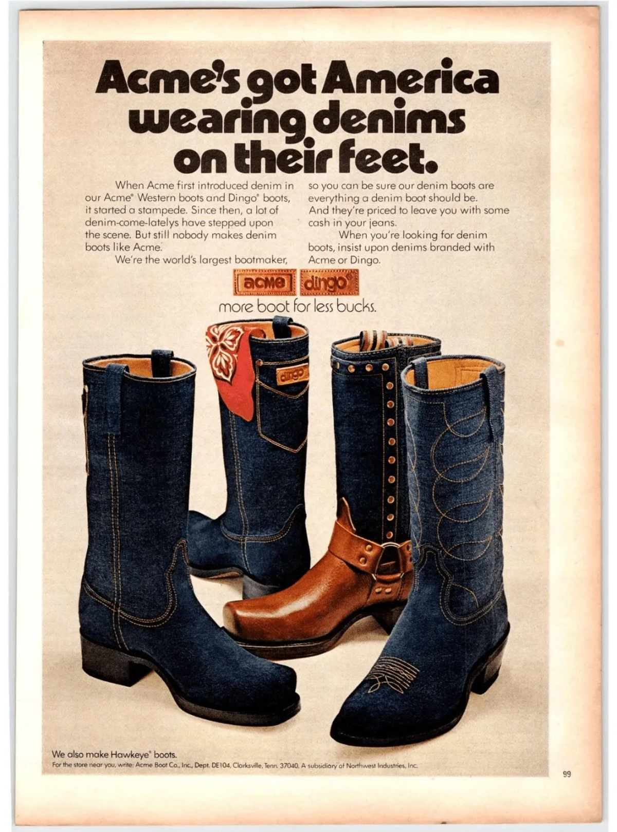 Vintage Acme Kids cowboy Boots