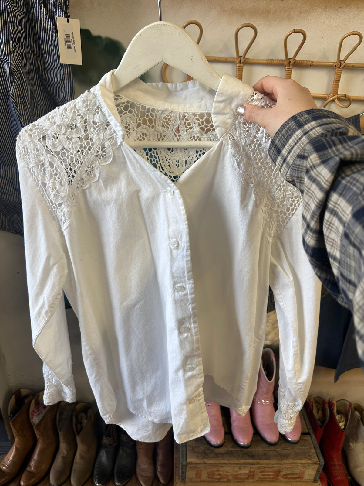 Vintage White Blouse Top