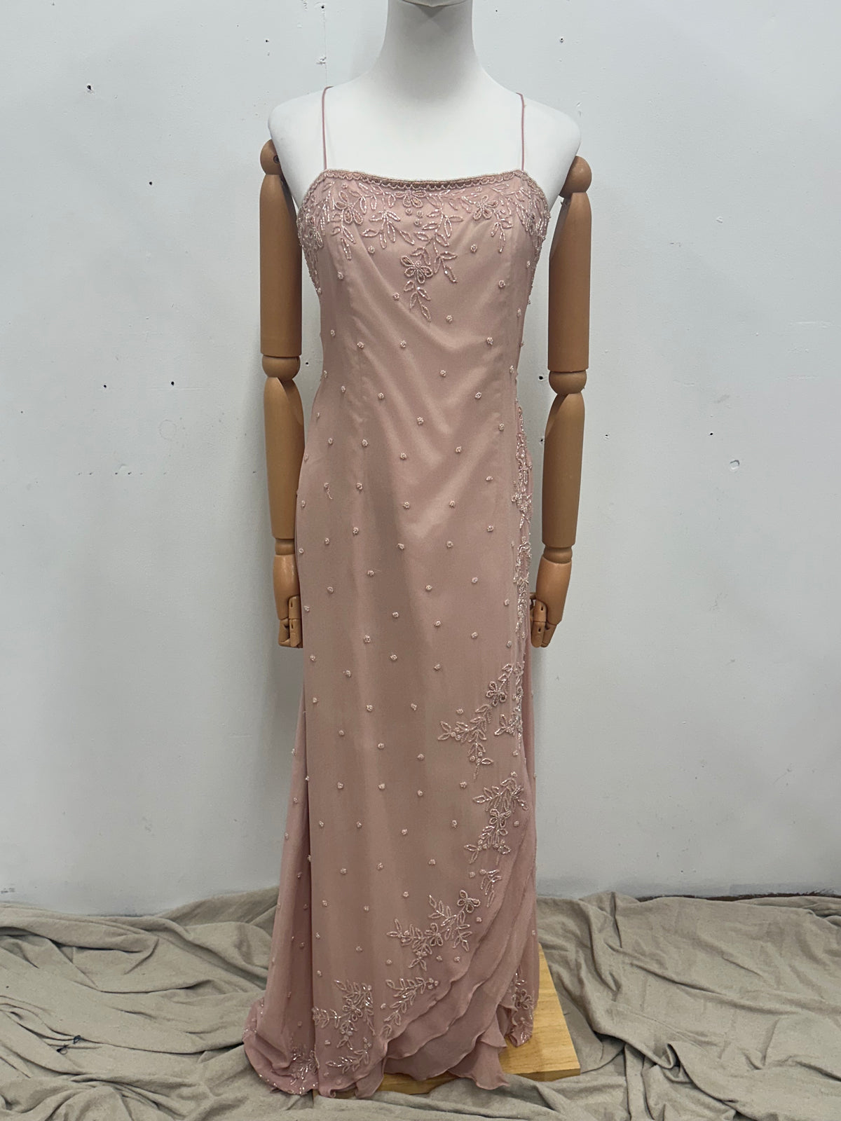 Vintage Pink Beaded Dress