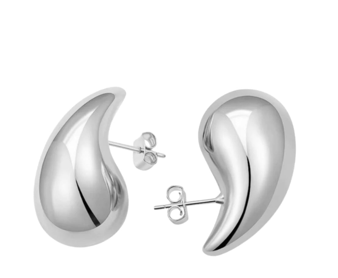 Silver Drip Earrings