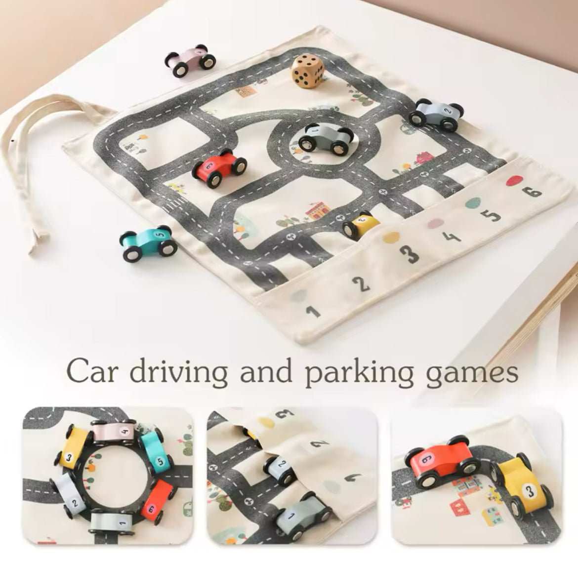 Travel Wooden Car Set/Game