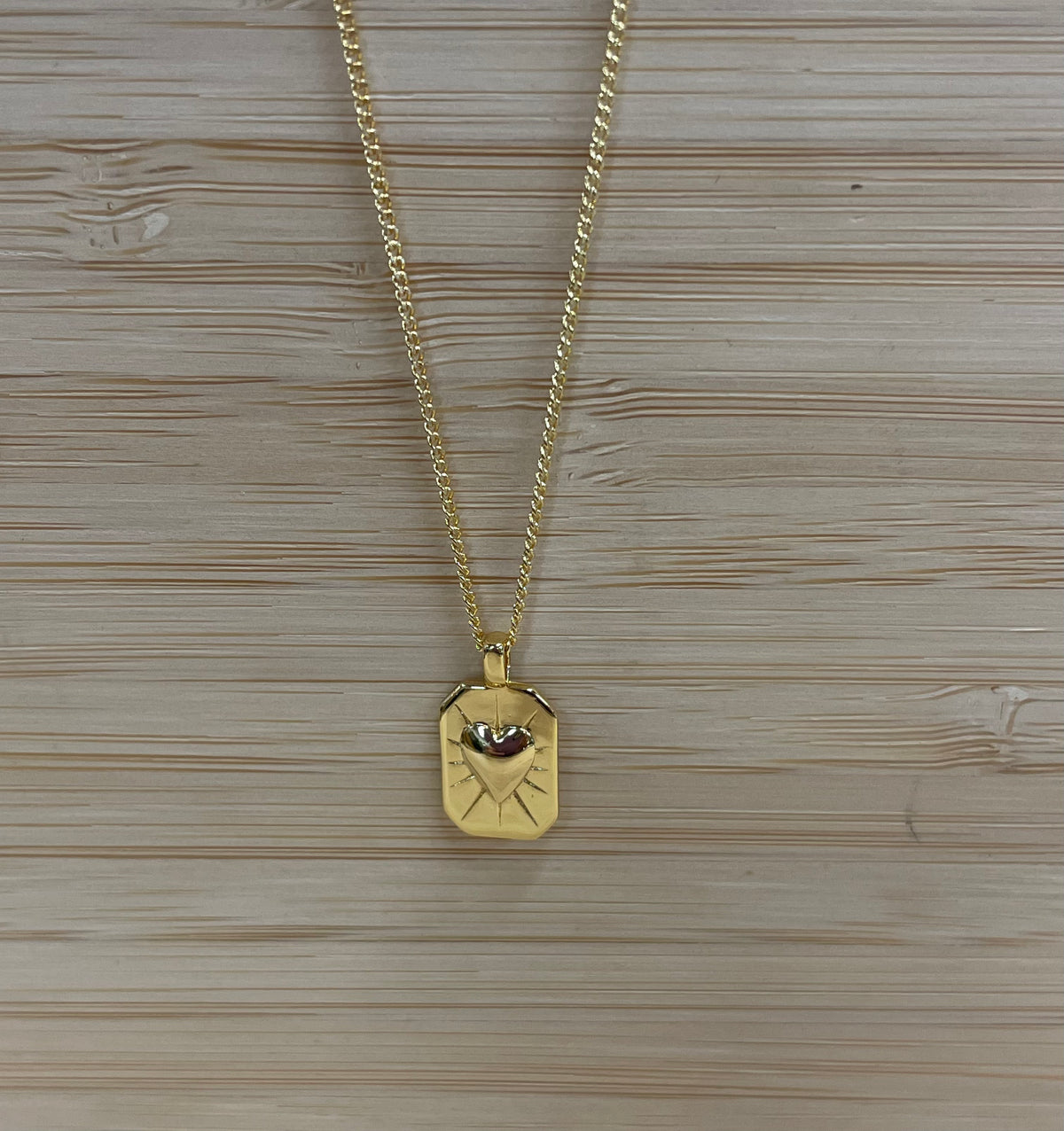 Small Gold Sacred Heart Necklace