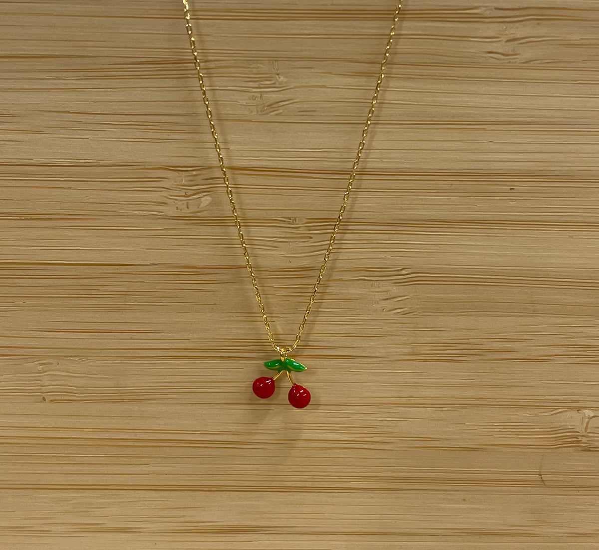 Gold Cherry Necklace