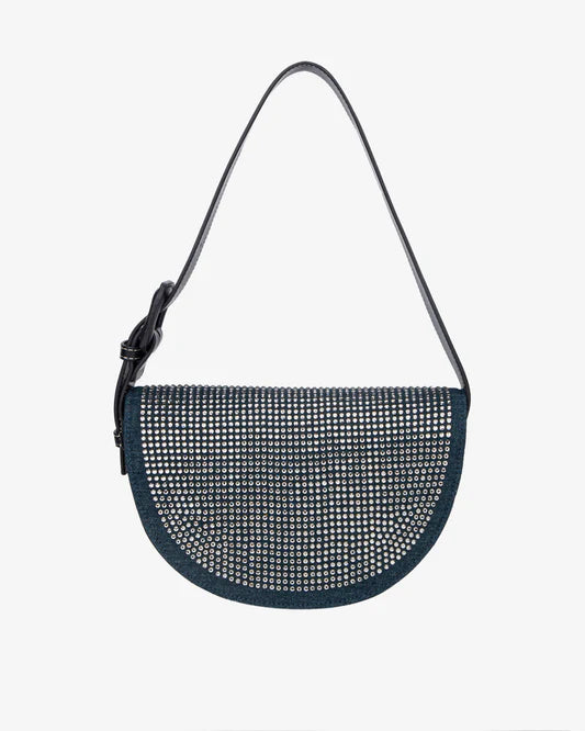 Nomi Denim Embellished Hand Bag