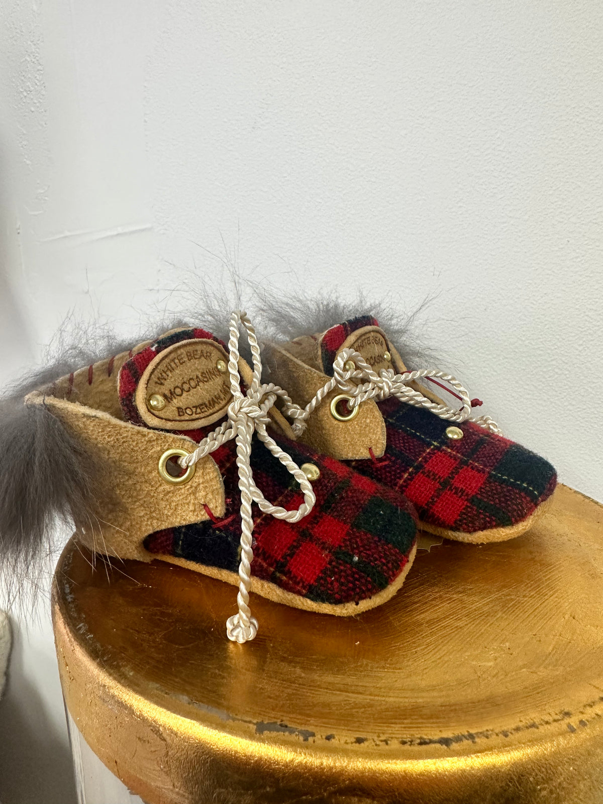 Baby Fox Trimmed Moccasins
