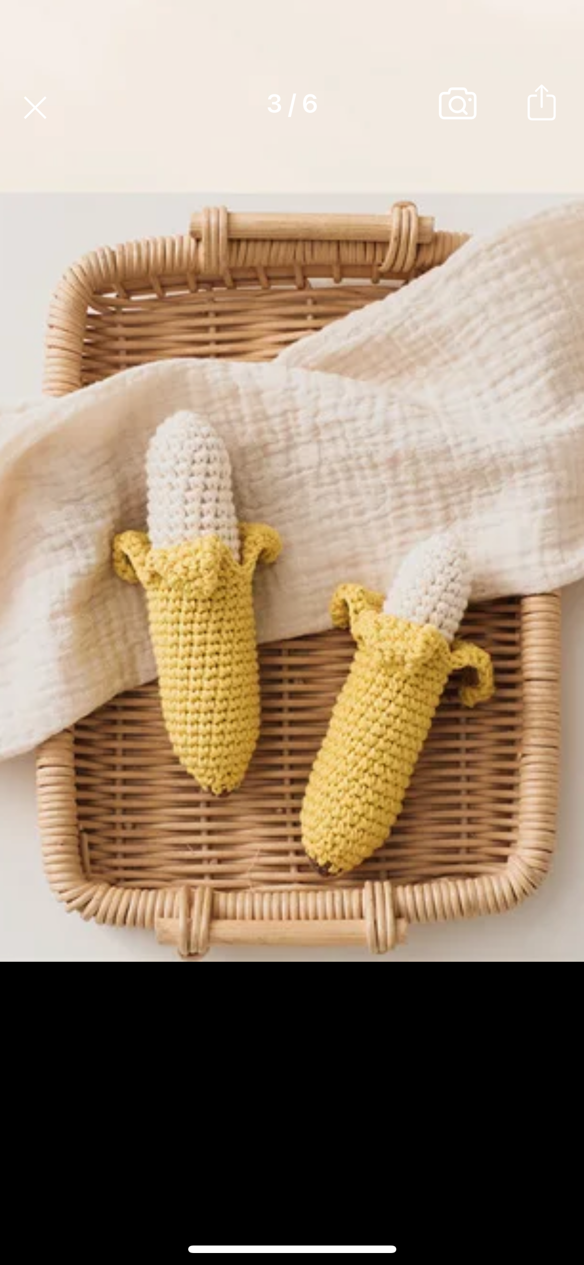 Baby Crochet Banana Rattle