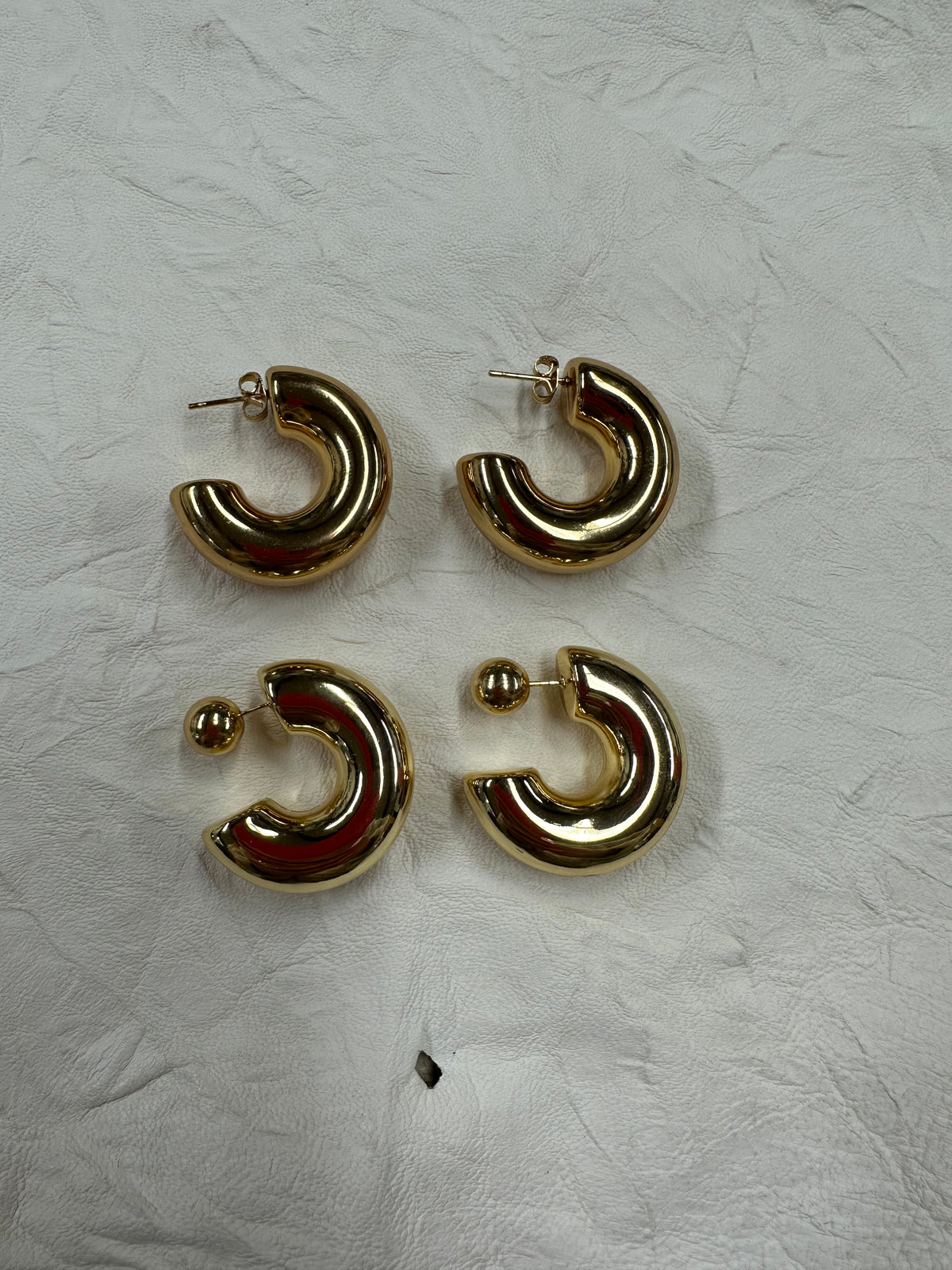 Gold Small Chunky Hoops