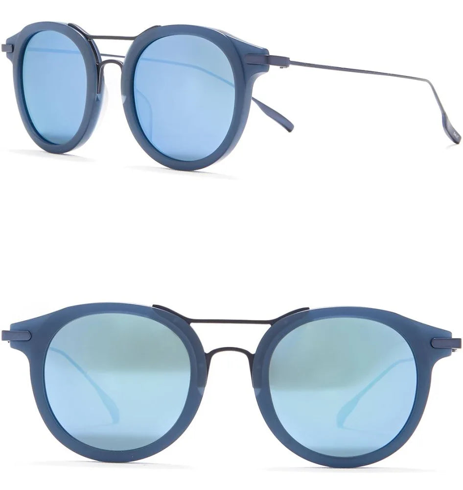 Taft 46mm Aviator Round Polarized Sunglasses