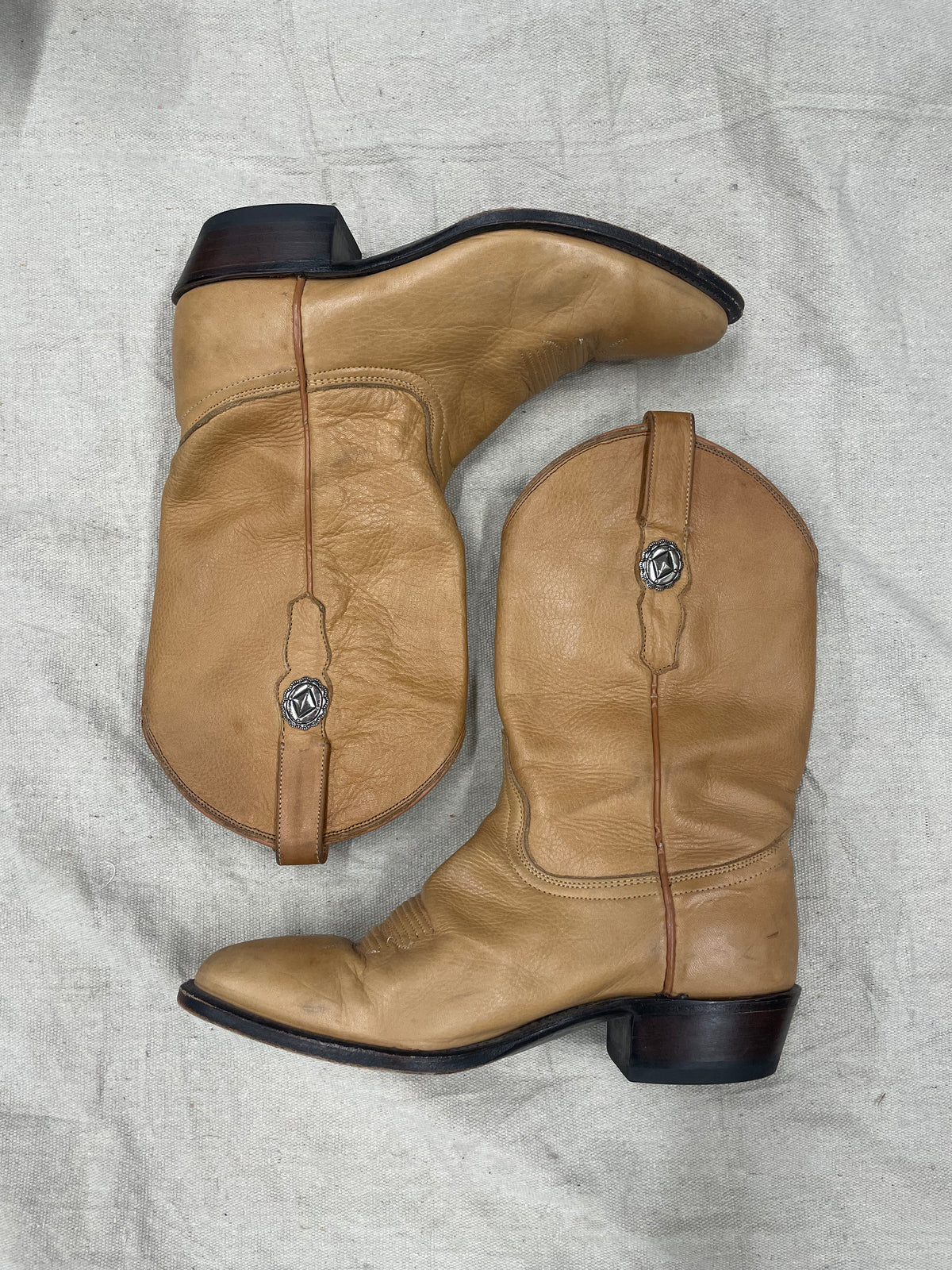 Vintage Midi Concho Cowboy Boots