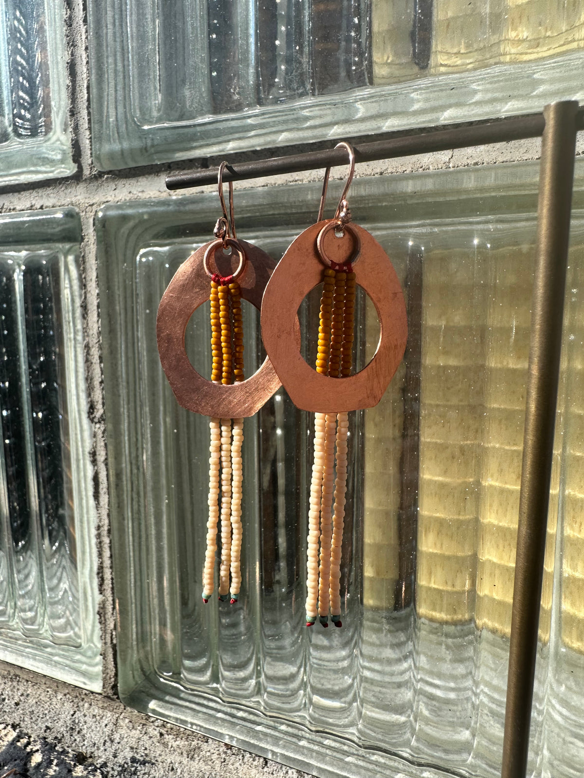 Copper Cut Out Earrings