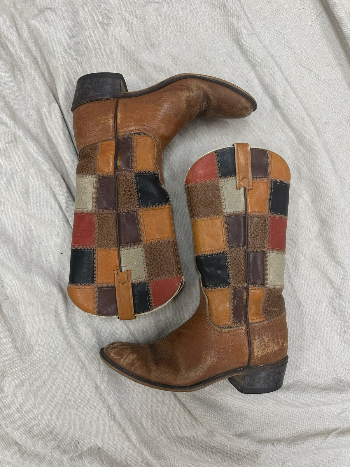 Patchwork Top Boots