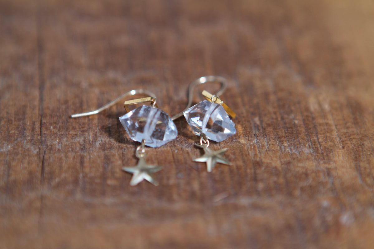 Star Herkimer Earrings
