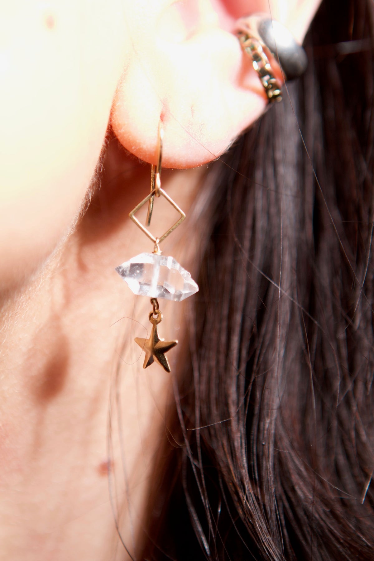 Star Herkimer Earrings