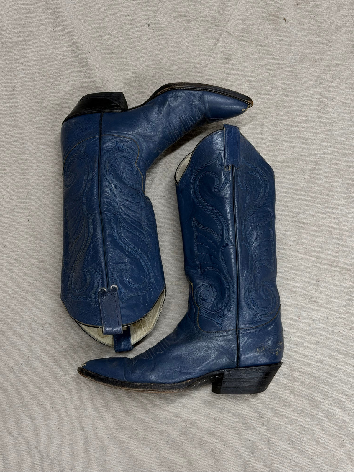 Vintage Pigeon Blue Cowboy Boots