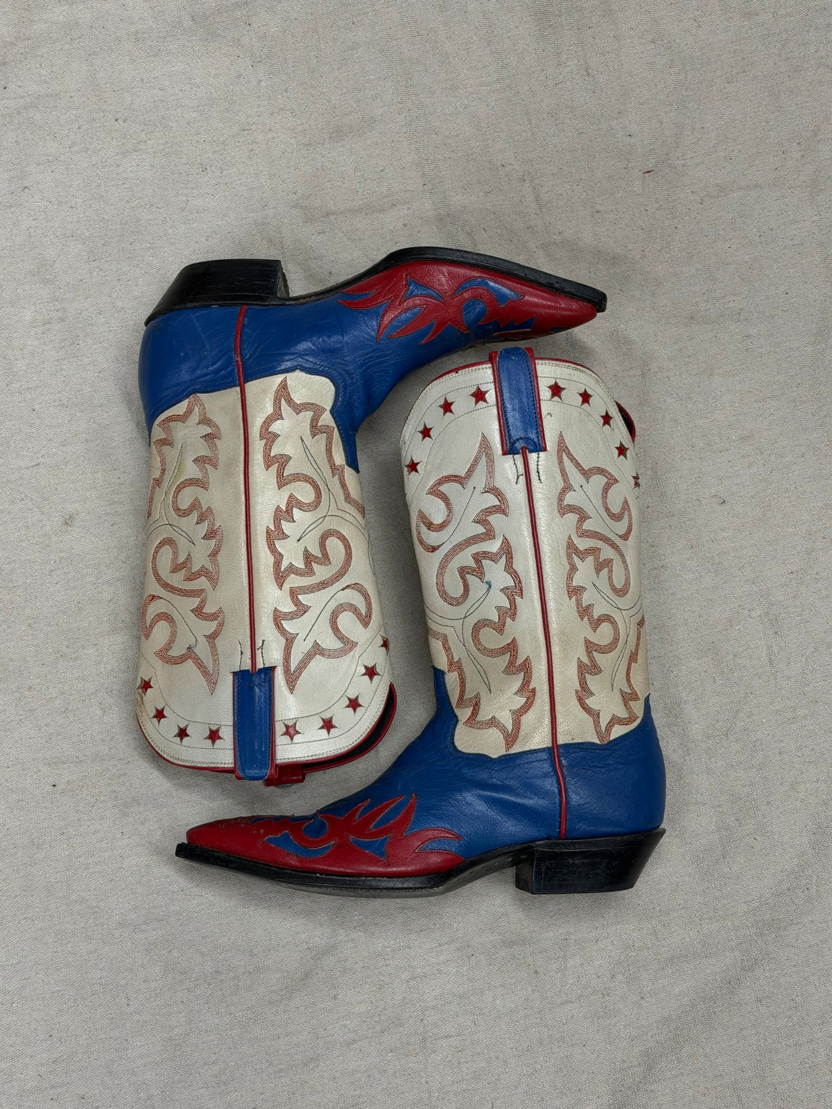 Vintage Red, White, and Blue Cowboy Boots