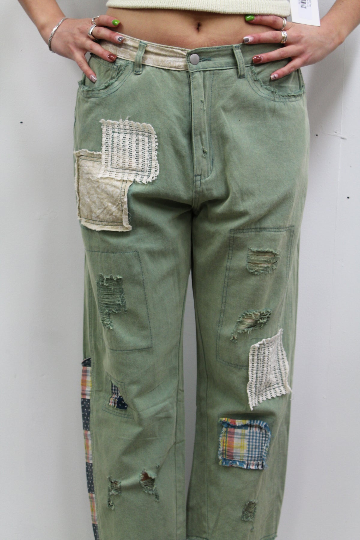 Patchwork Military Trousers