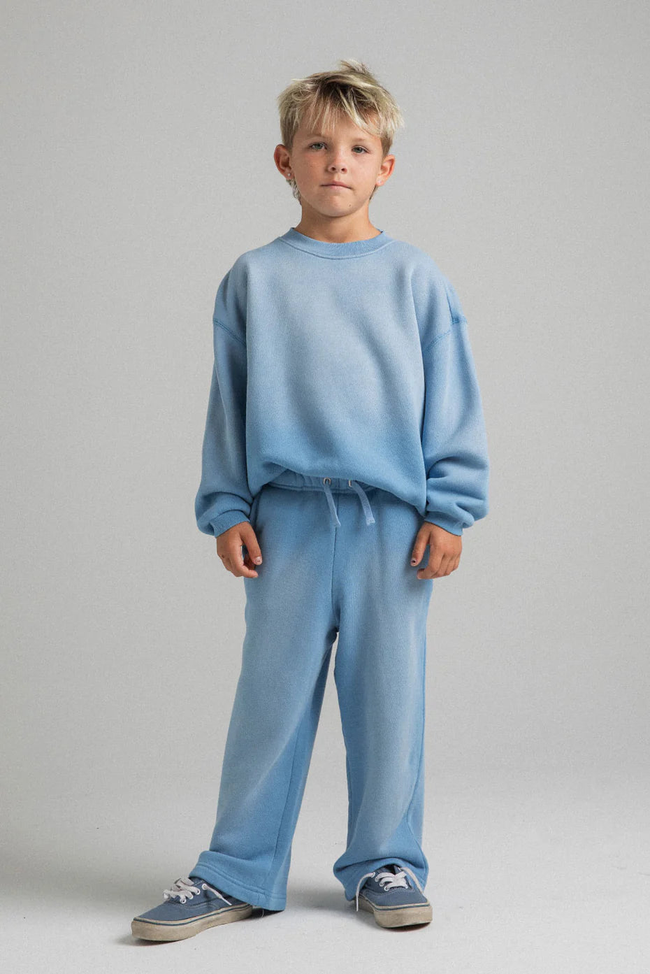 Kids Core Straight Leg Sweatpant - Sun Faded Baby Blue