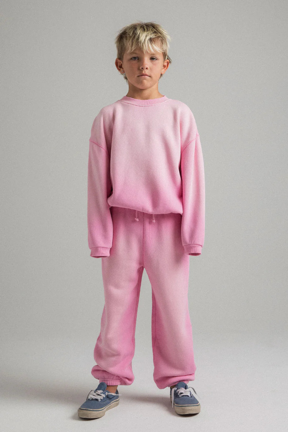 Kids Core Crewneck - Sun Faded Pink