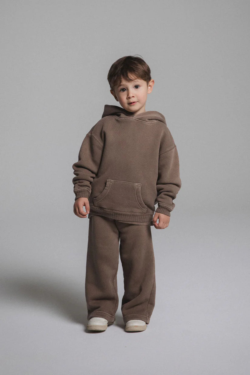 KIDS CORE HOODIE - VINTAGE BROWN