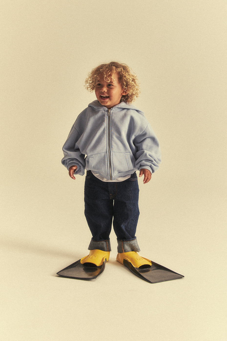 Kids Core Zip Hoodie - Light Blue