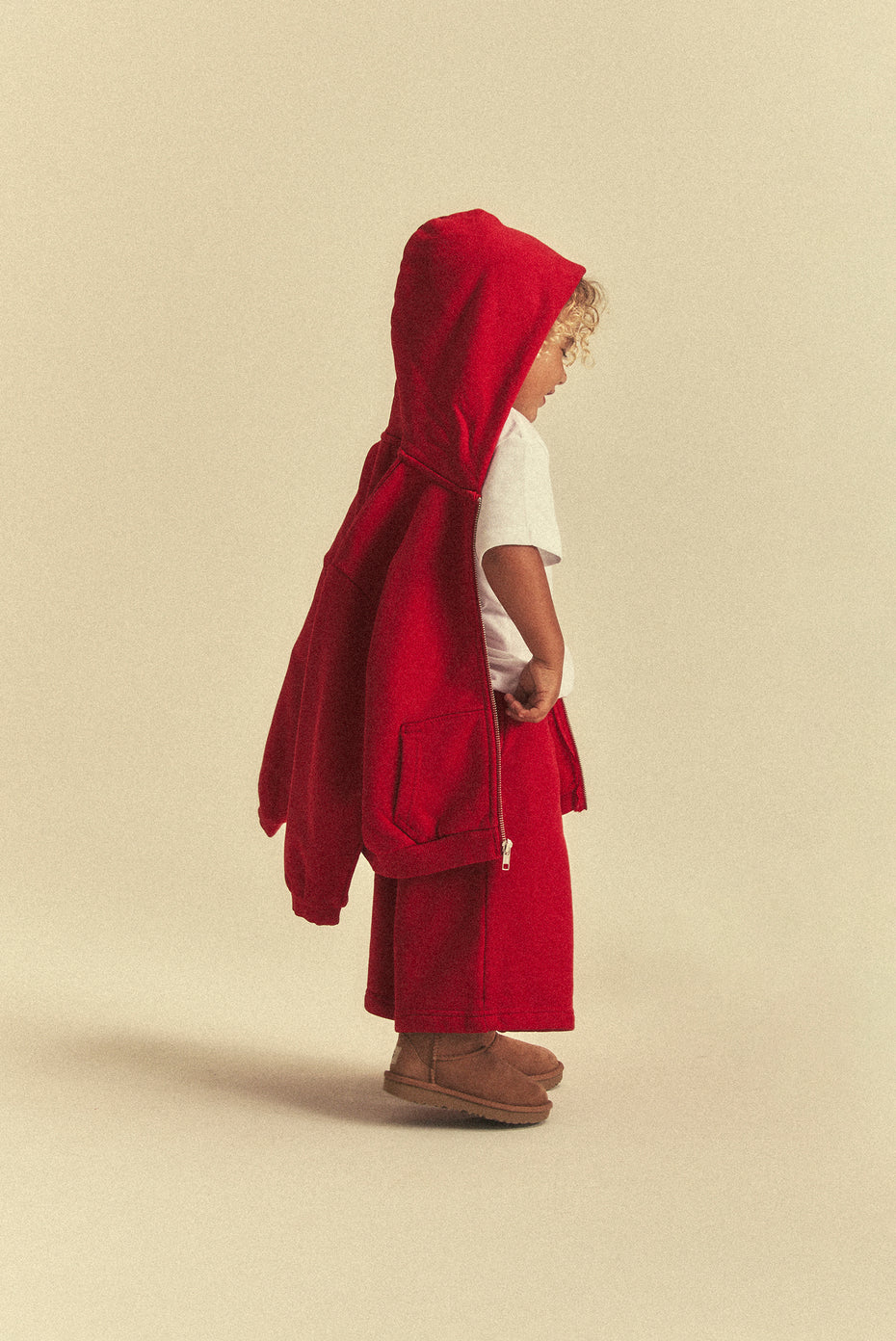 Kids Core Zip Hoodie - Red