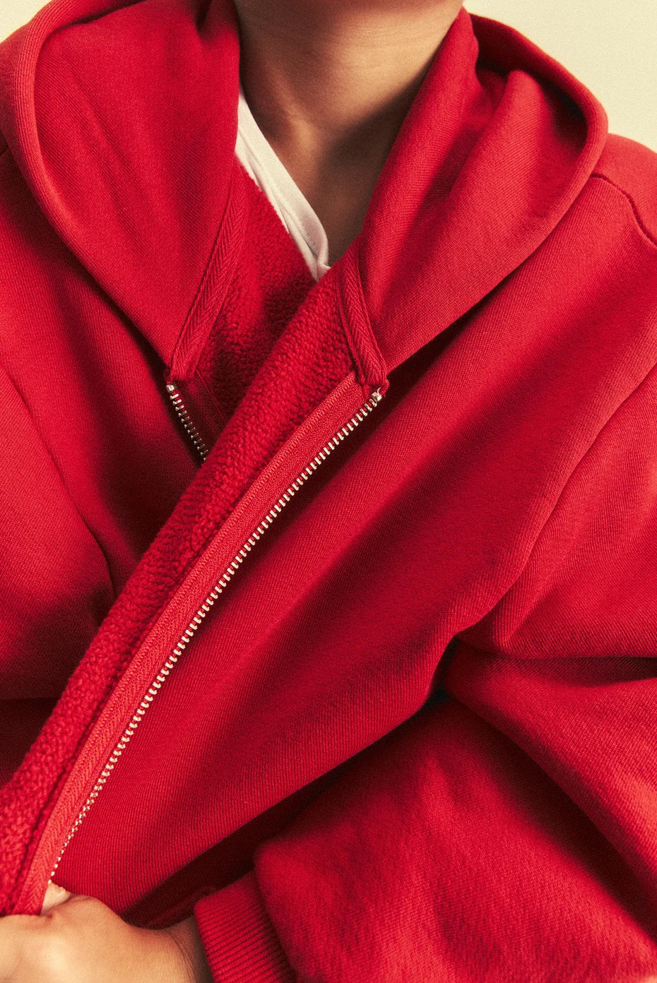 Kids Core Zip Hoodie - Red