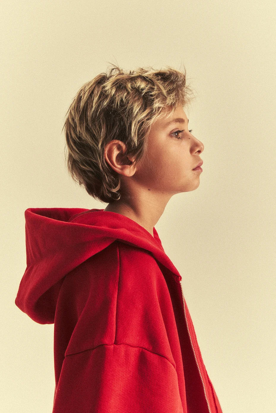 Kids Core Zip Hoodie - Red