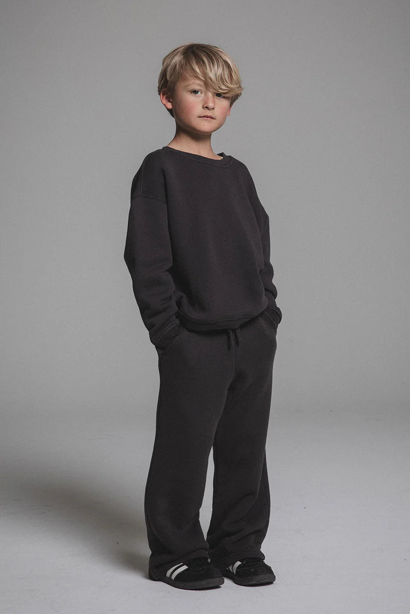 KIDS CORE STRAIGHT LEG SWEATPANT - VINTAGE BLACK