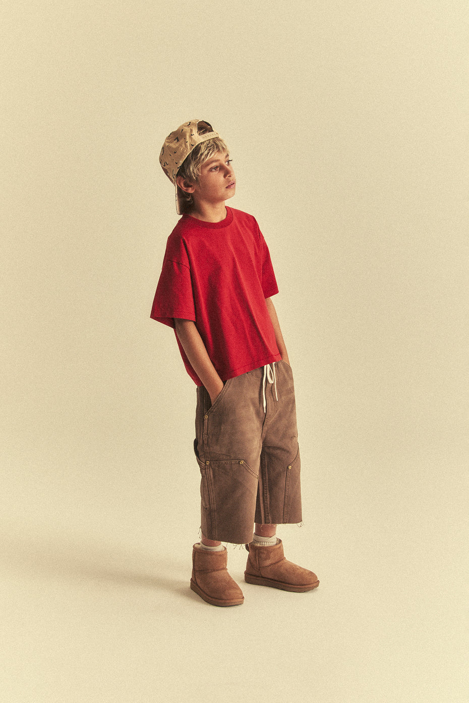 Kids Oversized Core Tee - Red
