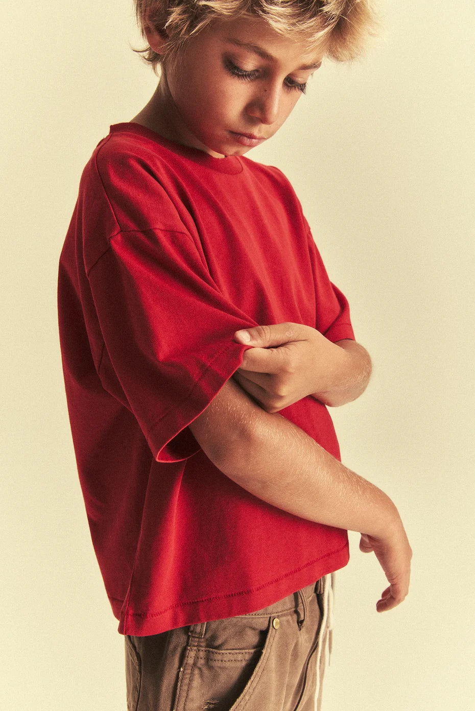 Kids Oversized Core Tee - Red