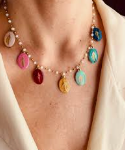 Guadalupe and Mini Pearl Necklace