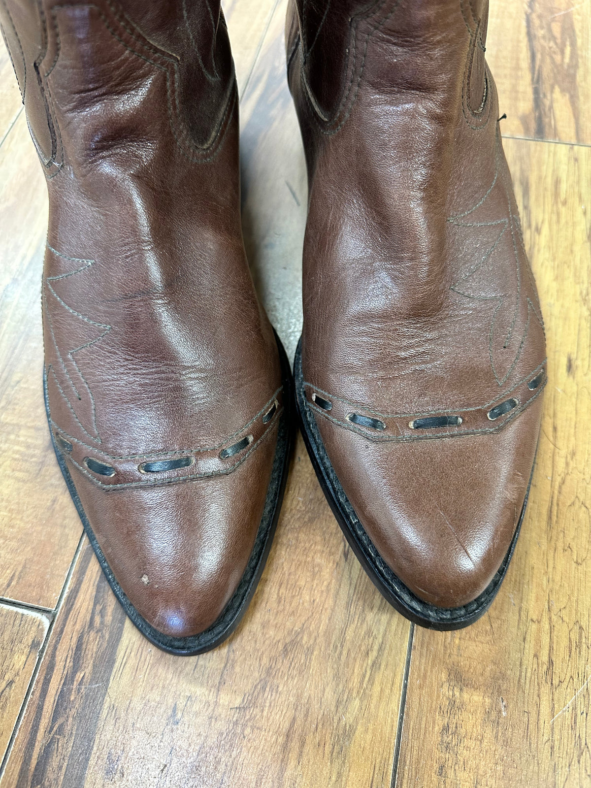 Brown Leather w/ Toe Stitching