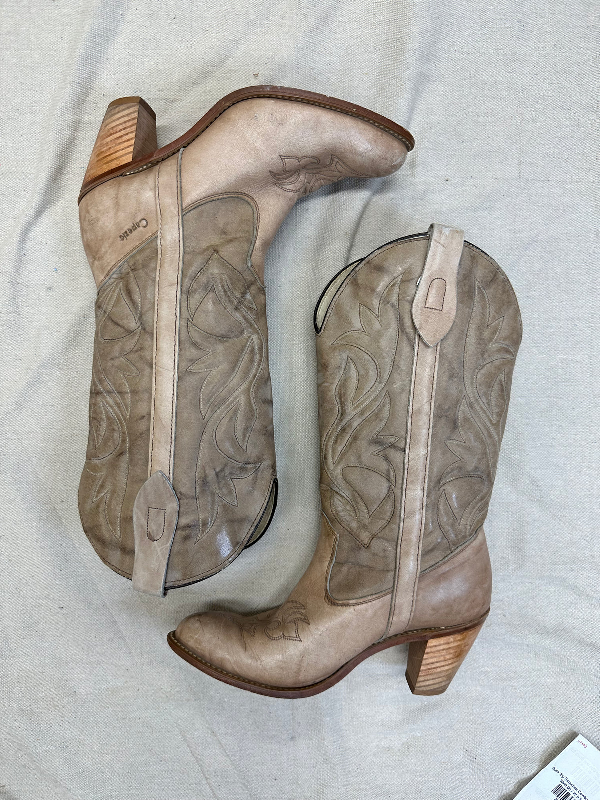 Grey Marbled Cowboy Boots