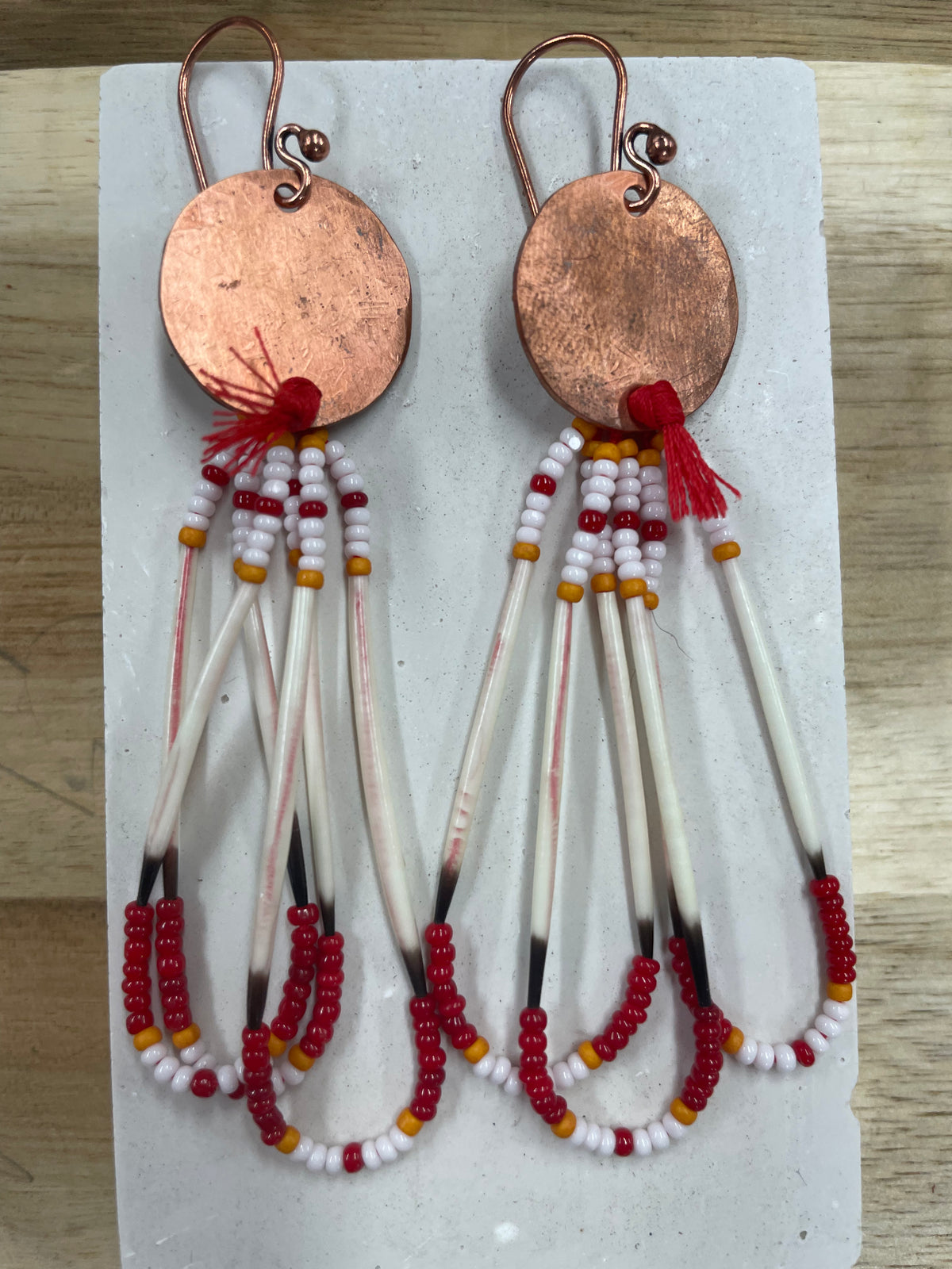 Porcupine Quill Beaded Earrings