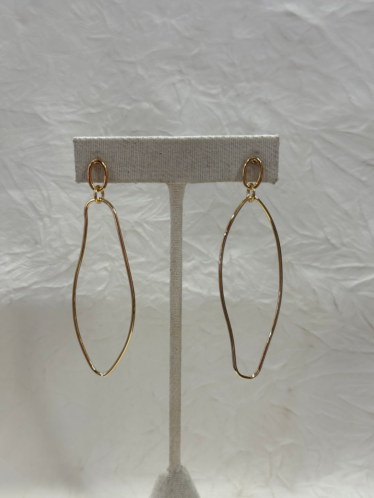 Organic Gold Drop Earrings