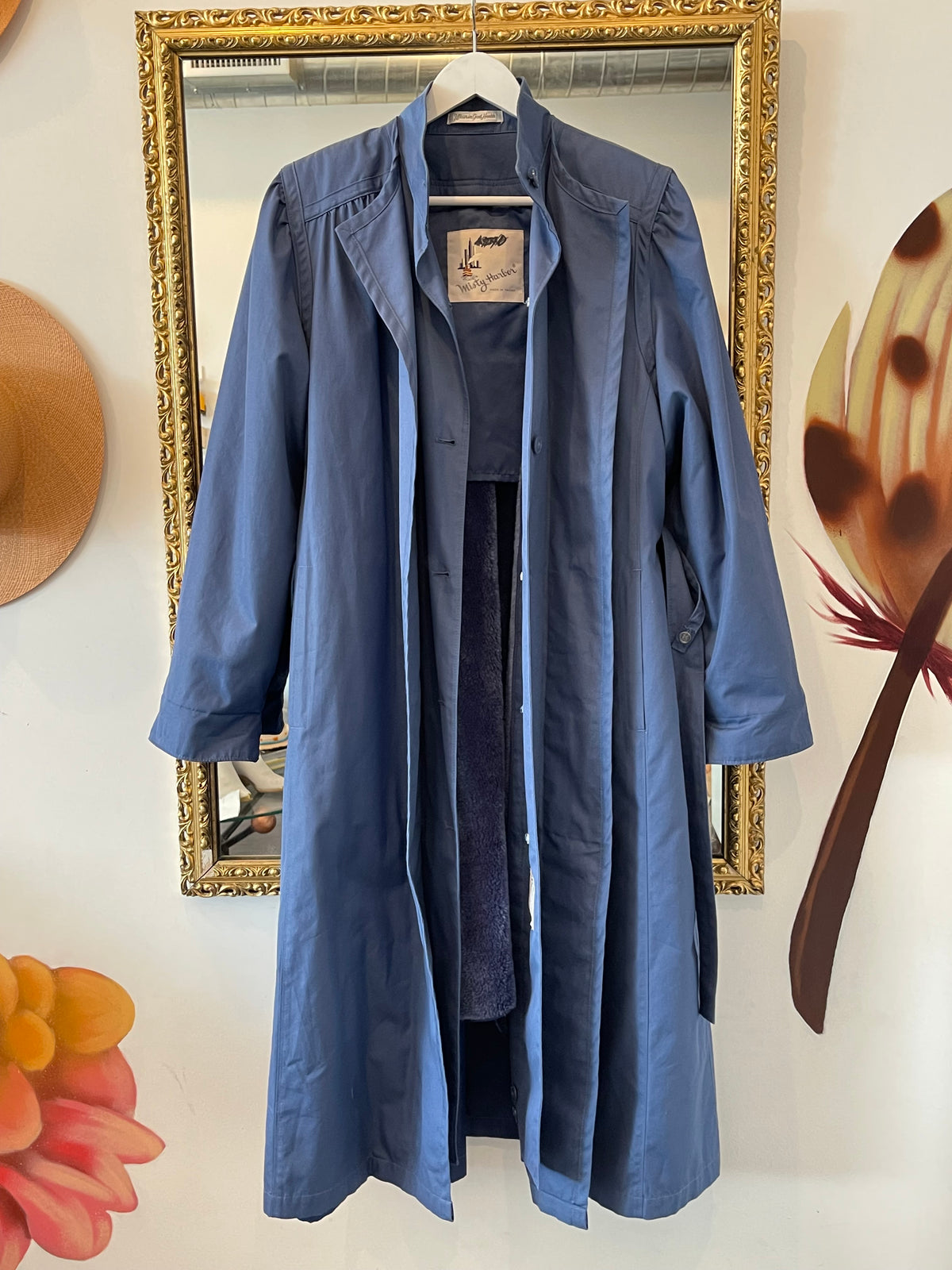 Vintage Rain Coat - Periwinkle Blue