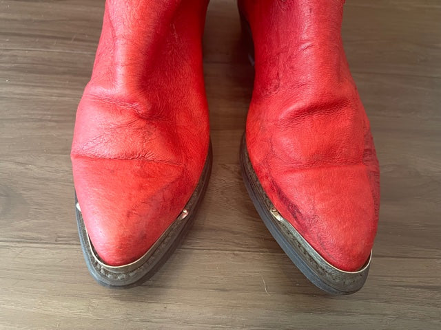 Vintage Red Cowboy Boot