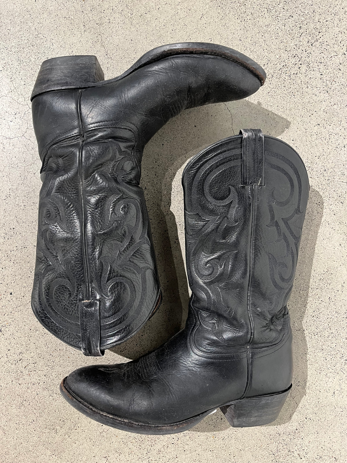 Vintage All Black Tony Lama Boots