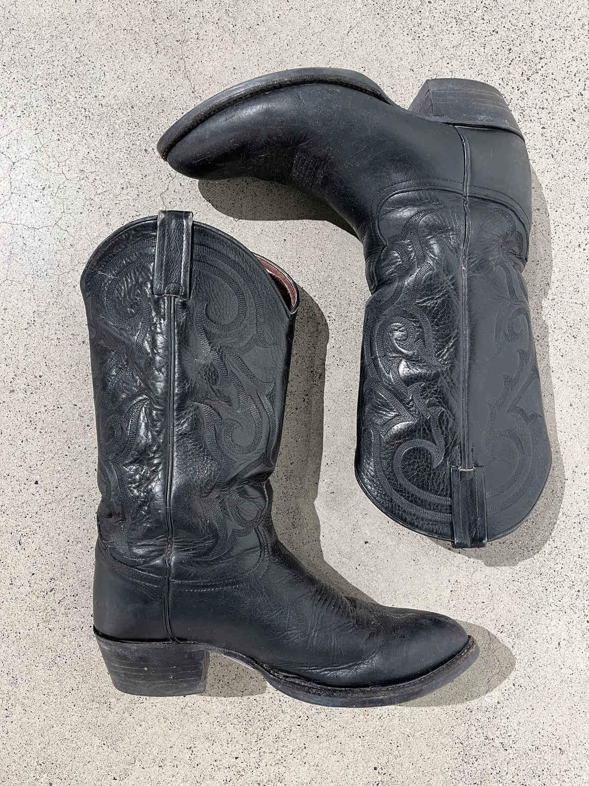 Vintage All Black Tony Lama Boots