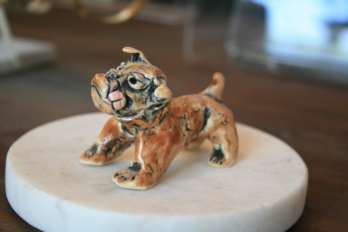 Handmade Ceramic Bull Dog