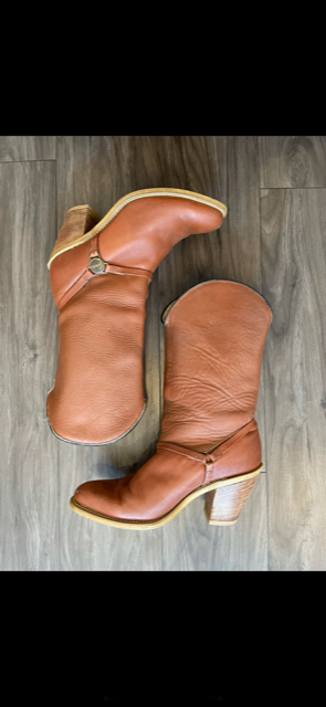 Laredo Cognac Stacked Heel Boot
