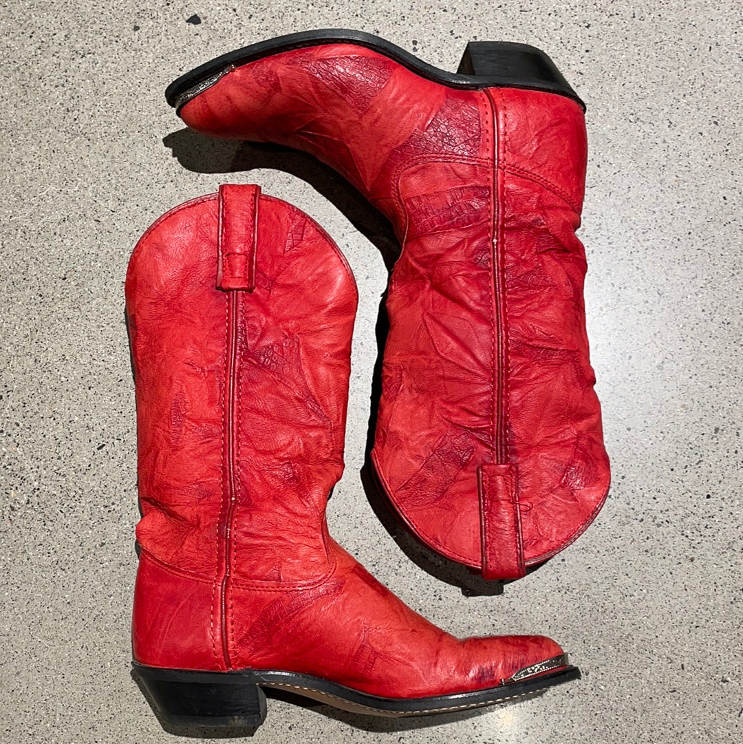 Vintage Red Cowboy Boot