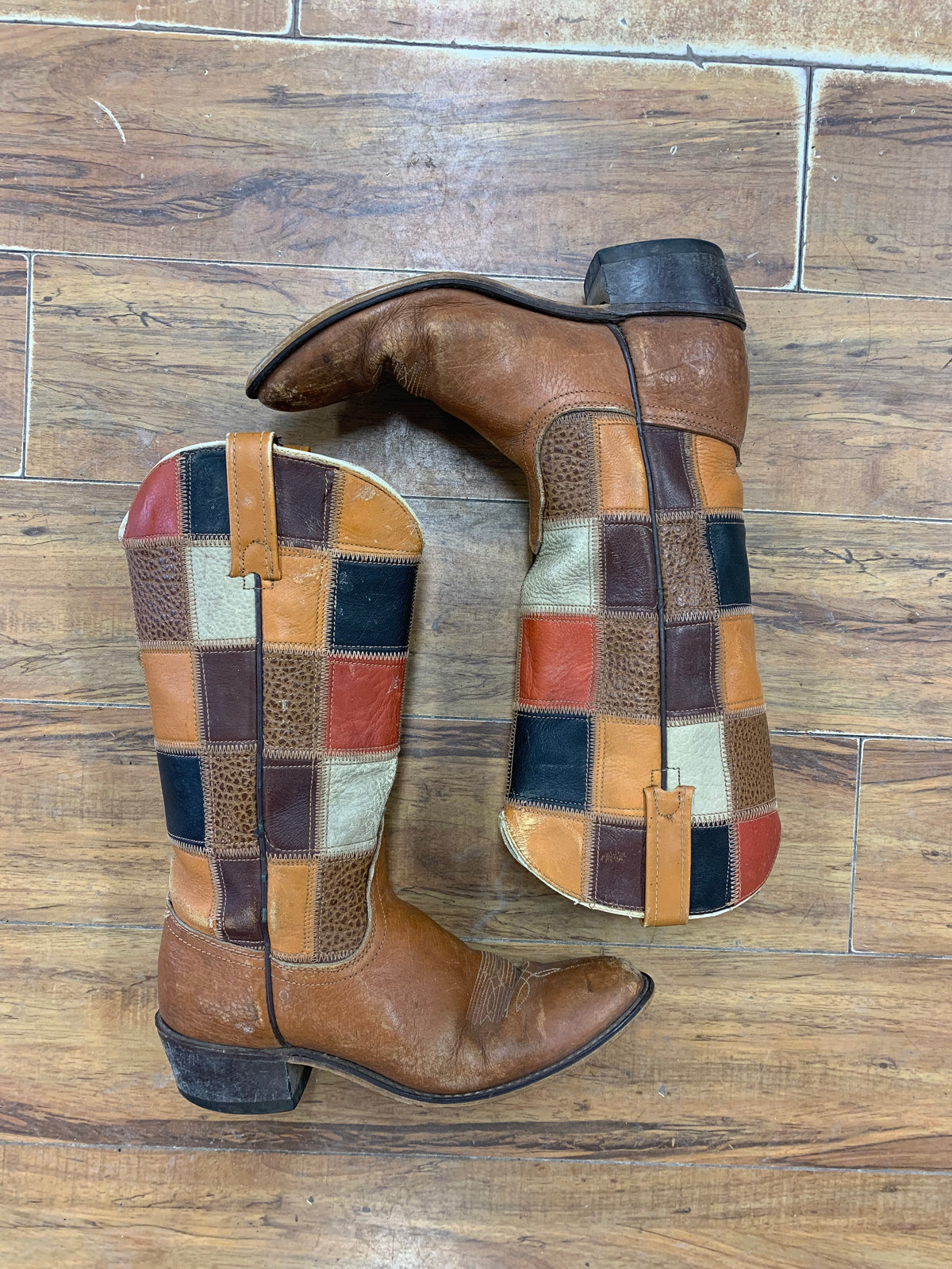 Patchwork Top Boots